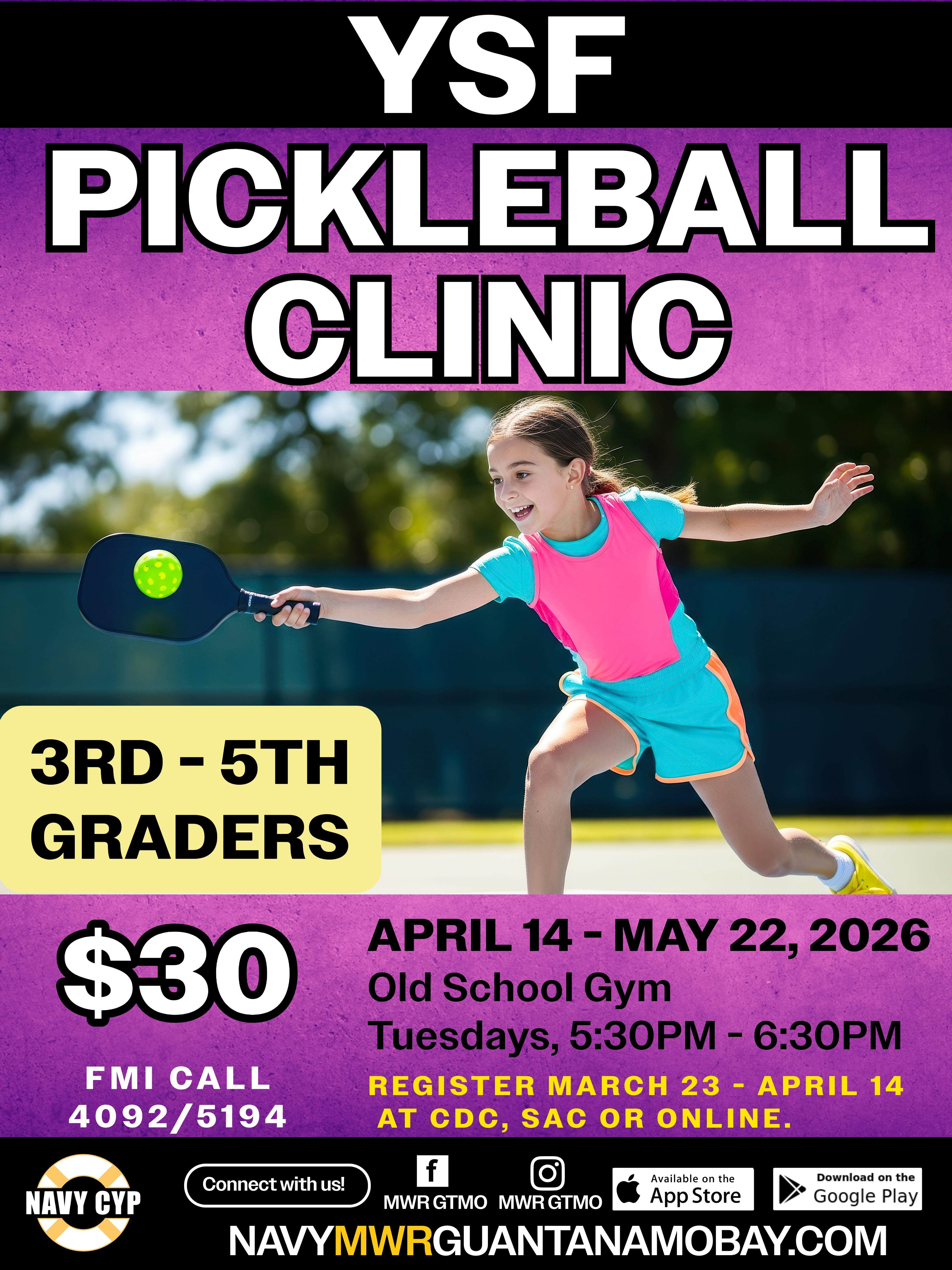YSF PICKLEBALL CLINIC FLYER.jpeg