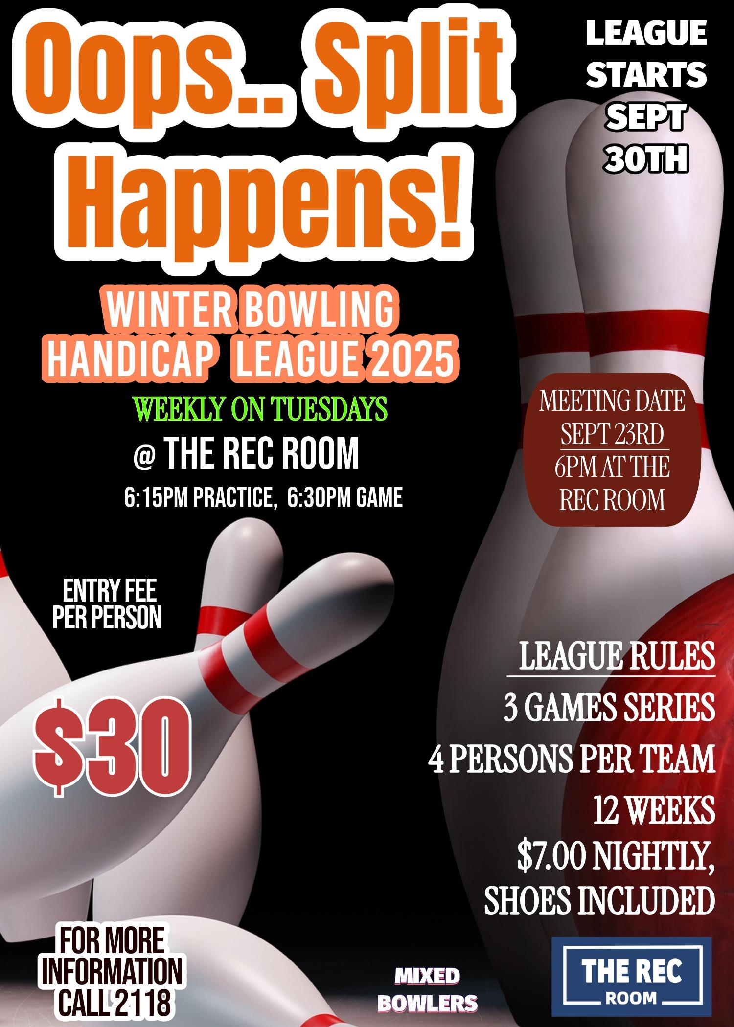 Oops...Split Happens! Winter Bowling Handicap League 2025.jpeg
